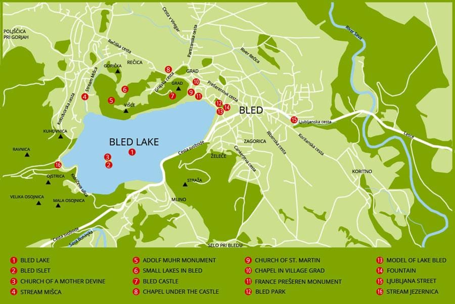 Bled slovenië kaart