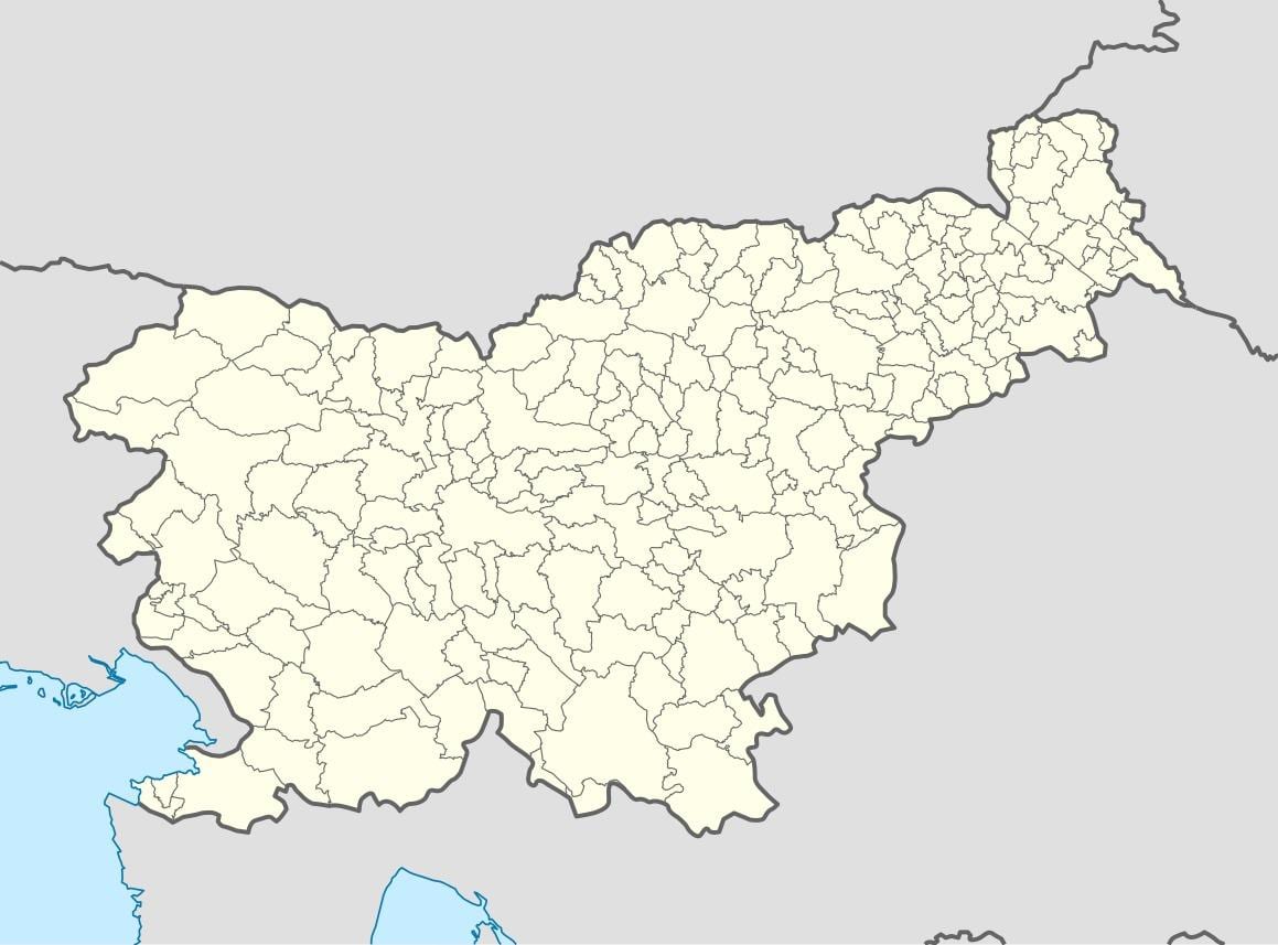 Slovenië locatie op de kaart