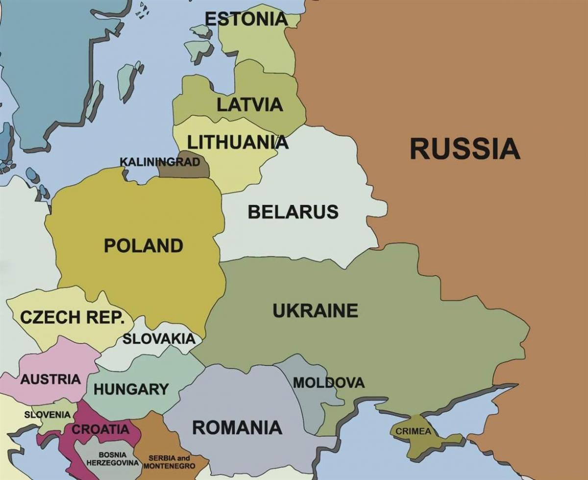 Kaart van Slovenië en de buurlanden