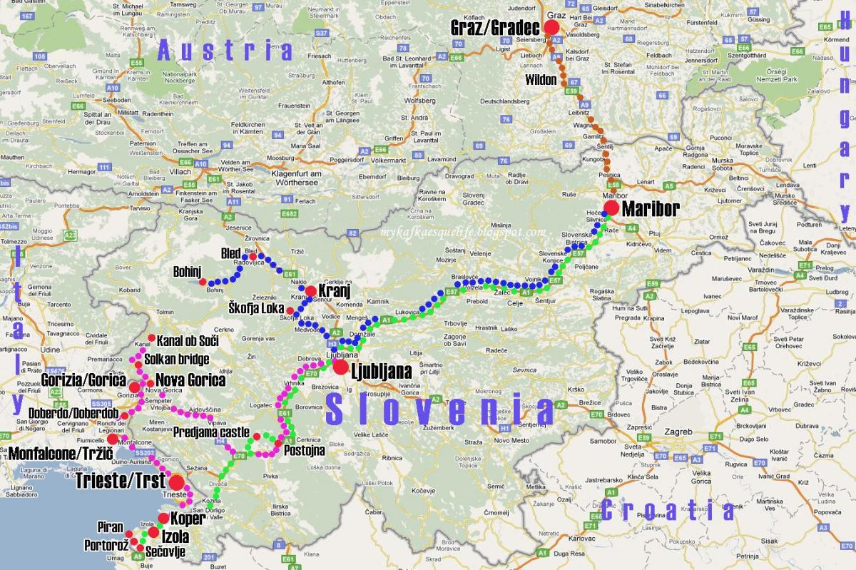 koper haven Slovenië kaart