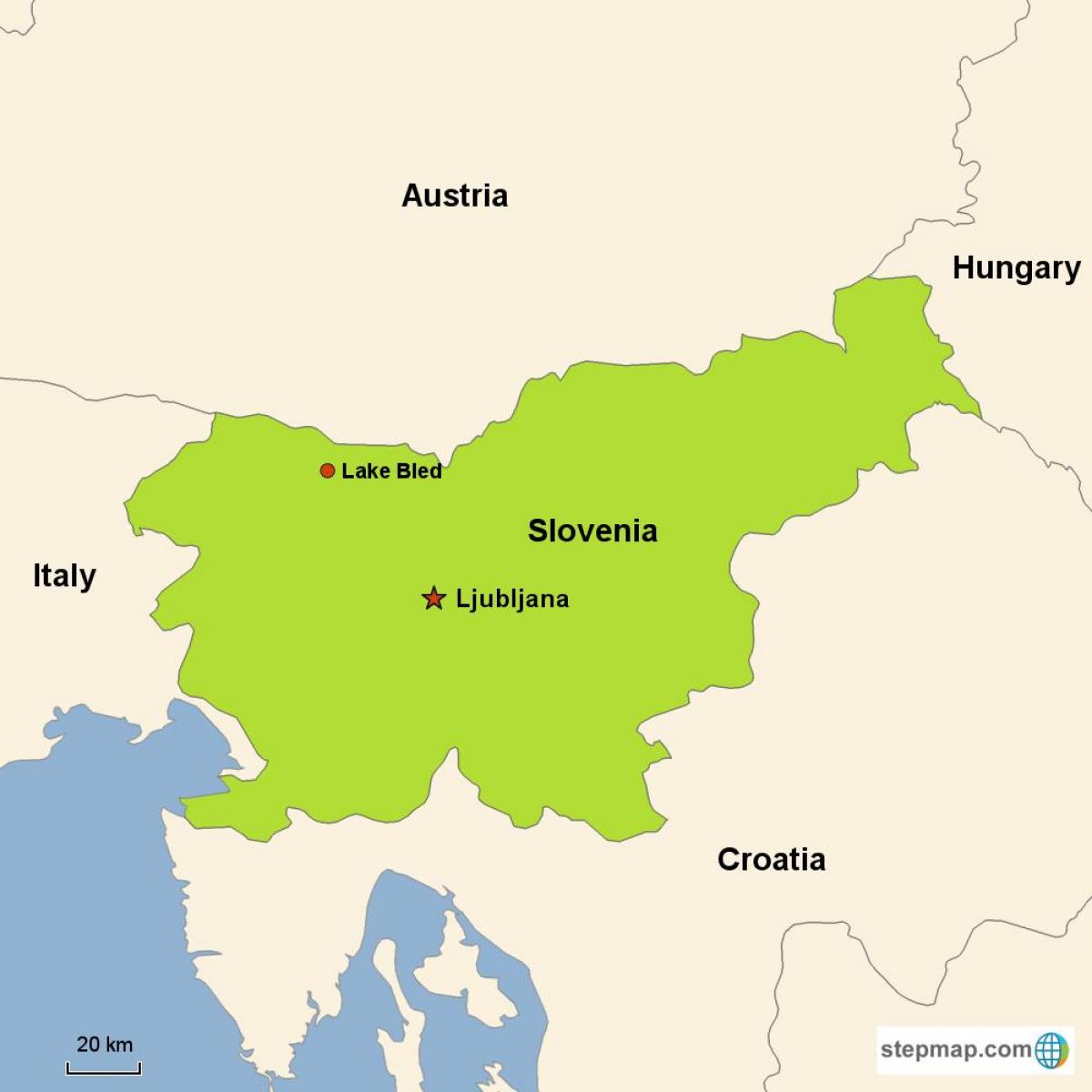 Kaart van ljubljana Slovenië
