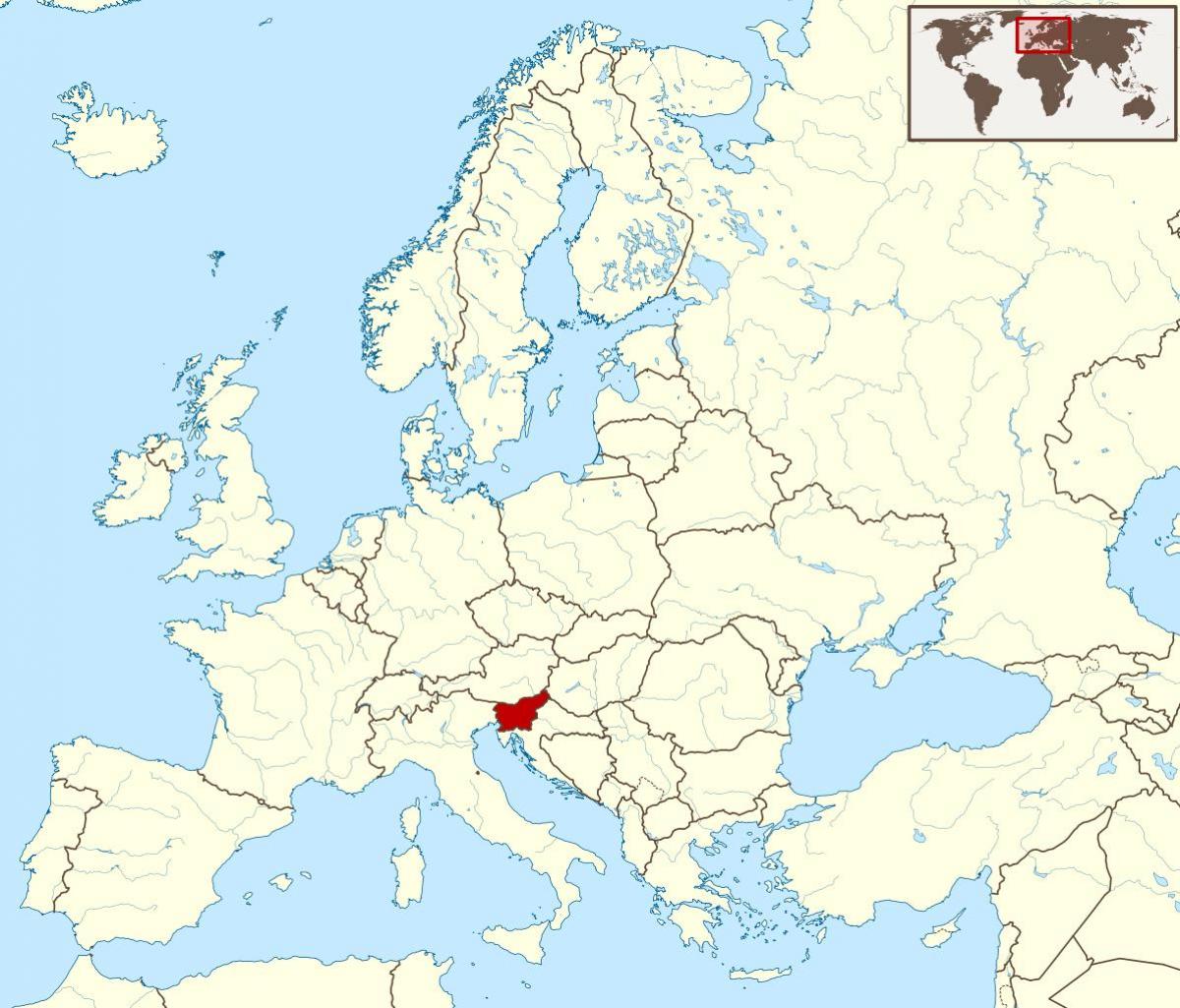 niemand Migratie Heerlijk Slovenië is op de kaart van de wereld - Slovenië locatie op de kaart van de  wereld (Zuid-Europa - Europa)