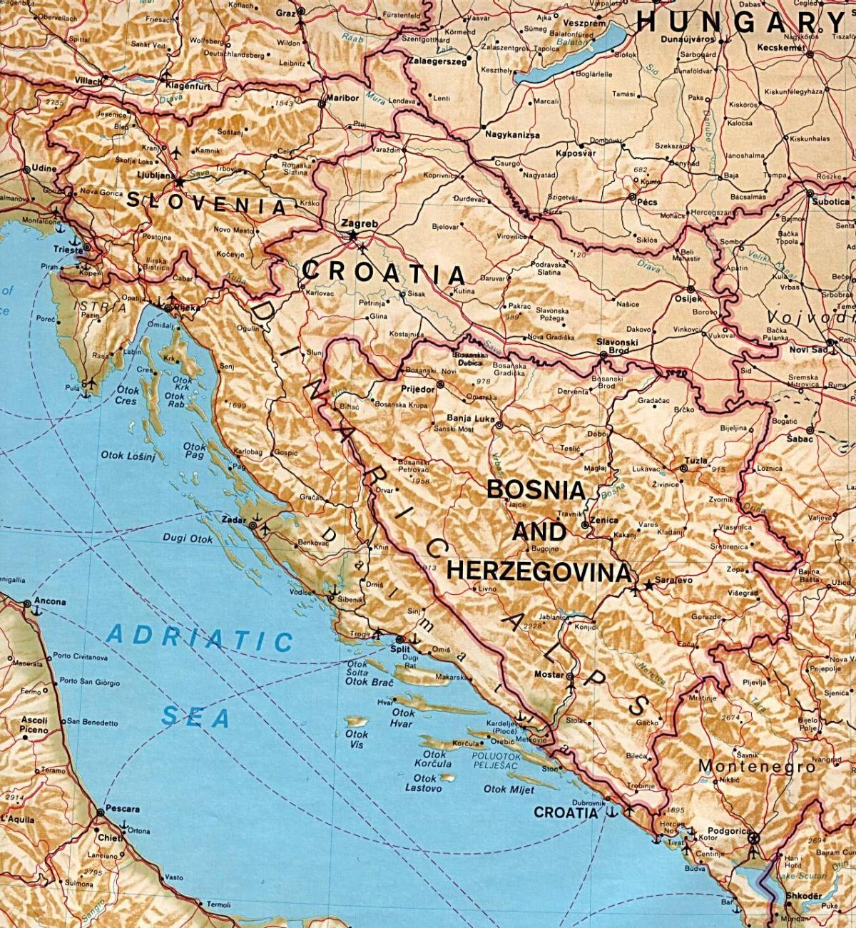 kaart van Slovenië
