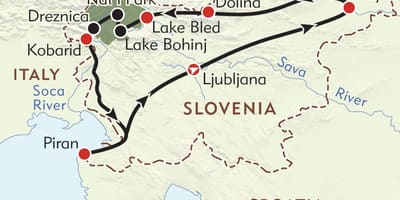 Kaart piran Slovenië