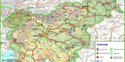 Kaart van Slovenië weg